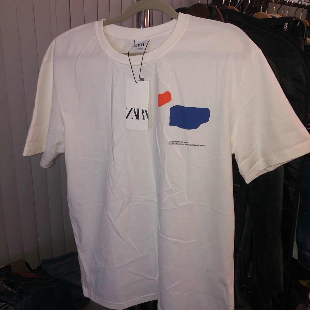 Zara Still Waters Run Deep Skull T-Shirt.